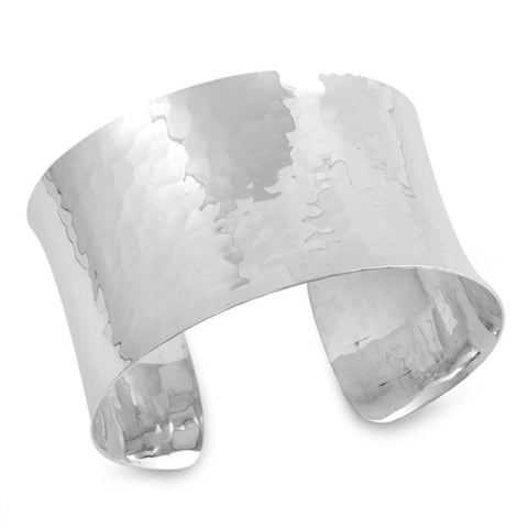 Sterling Silver Hammered Bangle Bracelet