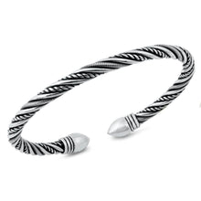 Load image into Gallery viewer, Sterling Silver Bali Style Bangle Bracelet - silverdepot