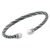 Sterling Silver Bali Style Bangle Bracelet