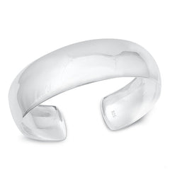 Sterling Silver High Polished Plain Bangle Bracelet Width-18mm, Inside Diameter-45x55mm