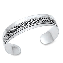 Load image into Gallery viewer, Sterling Silver Oxidized Celtic Bangle Bracelet Thickness-14.2mm, Inside Diameter-50x60mm