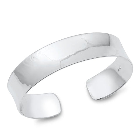Sterling Silver High Polished Plain Bangle Bracelet Thickness-15.4mm, Inside Diameter-45x60mm