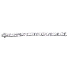 Load image into Gallery viewer, Sterling Silver Classy Alternative Round and Princess Cut Clear Cz Tennis BraceletAnd Length of 7.5