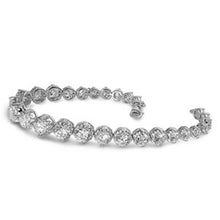 Load image into Gallery viewer, Sterling Silver Elegant Crown Prong Set with Round Clear Cz Tennis BraceletAnd Length of 7.5