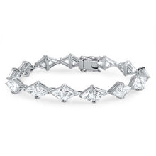 Load image into Gallery viewer, Sterling Silver Classy Diamond Prong Set with Clear Cz Tennis BraceletAnd Length of 7.5