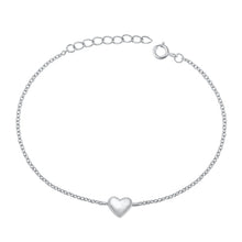 Load image into Gallery viewer, Sterling Silver Rhodium Plated Heart Assorted Bracelet