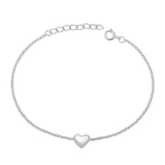 Sterling Silver Rhodium Plated Heart Assorted Bracelet