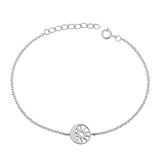 Sterling Silver Rhodium Plated Moon And Sun Assorted Bracelet