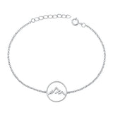 Sterling Silver Rhodium Plated Mountain Assorted Bracelet
