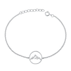 Sterling Silver Rhodium Plated Mountain Assorted Bracelet