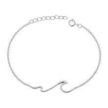 Load image into Gallery viewer, Sterling Silver Rhodium Plated Wave Assorted Bracelet