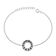 Load image into Gallery viewer, Sterling Silver Rhodium Plated Moon Phase Assorted Bracelet