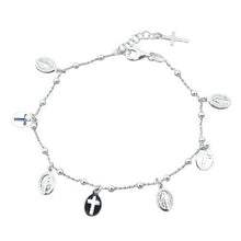 Load image into Gallery viewer, Sterling Silver Rosary Bracelet-7+1 Inches Extension,Beads-2.5mm