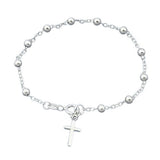 Sterling Silver Rosary Bracelet-4mm