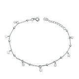 Sterling Silver Rhodium Plated Bracelet-6.5 + 1 inch extension