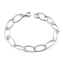 Load image into Gallery viewer, Sterling Silver Rhodium Plated Bracelet Length-7.5inches, Thickness-8mm