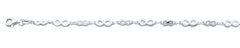 Sterling Silver Polished Infinity Italian Bracelet Length-7+1inch, Thickness-4.5mm