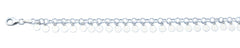 Sterling Silver Polished Rounds Italian Bracelet Length-7+1inch, Chain-3.3mm, Charms-4mm