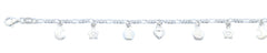 Sterling Silver Polished Heart, Moon, Star Italian Bracelet Length-7+1inch, Chain Thickness-2mm, Charm Height-6.6mm