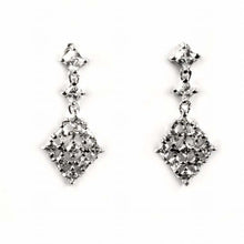 Load image into Gallery viewer, Sterling Silver Diamond Cut Shaped CZ EarringsAnd Height 23 mm