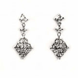 Sterling Silver Diamond Cut Shaped CZ EarringsAnd Height 23 mm