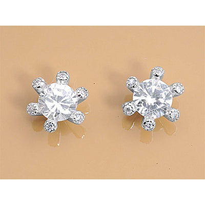 Sterling Silver Clear CZ Assorted w/CZ Earrings