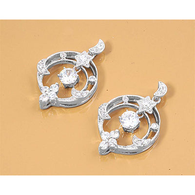 Sterling Silver Clear CZ Assorted w/CZ Earrings