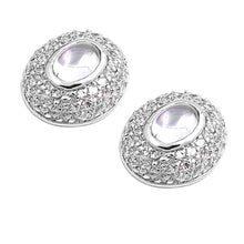 Load image into Gallery viewer, Sterling Silver Oval Shaped CZ EarringsAnd Earring Height 15 mmAnd Weight 8.3 grams