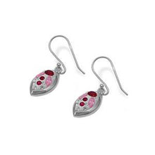 Load image into Gallery viewer, Sterling Silver Pink And Clear Oval Shaped Assorted CZ EarringsAnd Pendant Height 17 mm