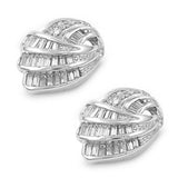 Sterling Silver Sea Shell Shaped CZ EarringsAnd Pendant Height 19 mm