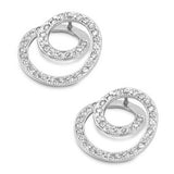 Sterling Silver Spring Shaped CZ EarringsAnd Pendant Height 15 mm