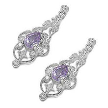Load image into Gallery viewer, Sterling Silver Champagne and Clear CZ Earring With CZ Stones