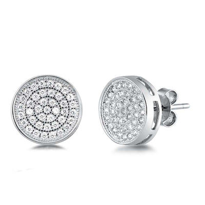 Sterling Silver Clear CZ Circles Assorted CZ Earrings