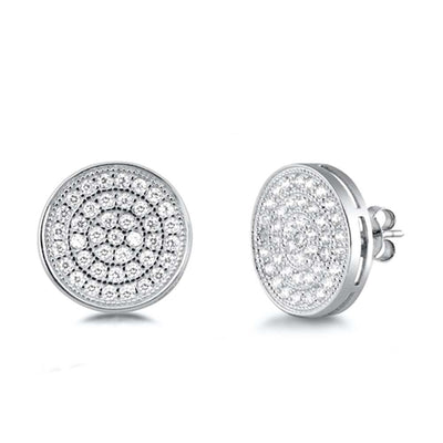 Sterling Silver Clear CZ Circles Assorted CZ Earrings