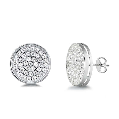 Sterling Silver Clear CZ Circles Assorted CZ Earrings
