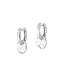 Load image into Gallery viewer, Sterling Silver Hoop Rhodium Plated Assorted Plain Earrings