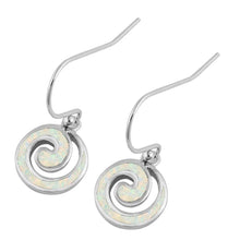 Load image into Gallery viewer, Sterling Silver With White Lab Opal Earrings