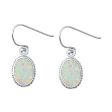 Load image into Gallery viewer, Sterling Silver White Lab Opal Earrings