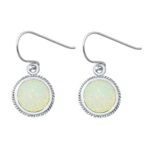 Load image into Gallery viewer, Sterling Silver White Lab Opal Earrings