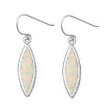 Load image into Gallery viewer, Sterling Silver White Lab Opal Earrings