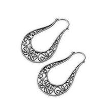 Load image into Gallery viewer, Sterling Silver Celtic Design Plain EarringsAnd Earring Height 48 mm