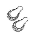 Sterling Silver Celtic Design Plain EarringsAnd Earring Height 48 mm