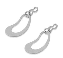 Load image into Gallery viewer, Sterling Silver Heart Shaped Plain EarringsAnd Earring Height 56 mm
