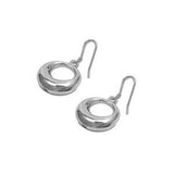 Sterling Silver Bali Round Shaped Plain EarringsAnd Earring Height 19 mm