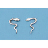 Sterling Silver Small Snake Stud Earrings with Friction Back PostAnd Height 10MM