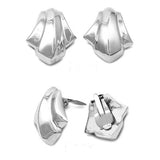 Sterling Silver Wing Shaped Plain EarringsAnd Earring Height 23 mm