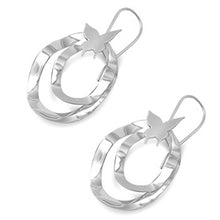 Load image into Gallery viewer, Sterling Silver Butterfly Shaped Plain EarringsAnd Earring Height 29 mm