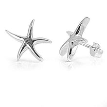 Load image into Gallery viewer, Sterling Silver Starfish Stud EarringAnd Earring Height 13 mm