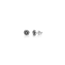 Load image into Gallery viewer, Sterling Silver Small Plumeria Stud Earrings with Friction Back PostAnd Height 5MM