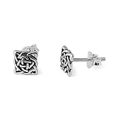 Sterling Silver Celtic Small Stud Earrings